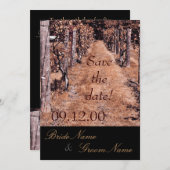 herfst wijngaard met uitzondering van datum save the date (Voorkant / Achterkant)