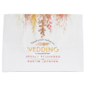 Herfst wijnstokken bruin rood geel dank u groot cadeauzakje (Voorkant)