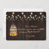 Herfst wijnvat Wil je mijn bruidsmeisje zijn Kaart (Achterkant)