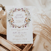 Herfst Wild Flower Wreath Little Miracle Baby show Kaart