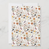 Herfst Wild Flower Wreath Little Miracle Baby show Kaart (Achterkant)