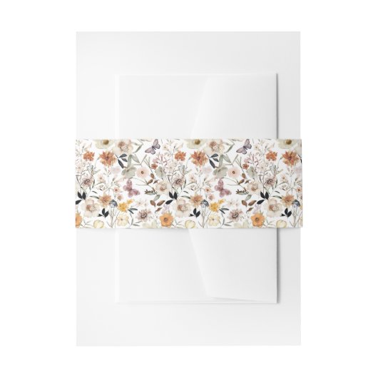 Herfst Wild Flowers Trouwuitnodiging Uitnodigingen Wikkel (Voorkant Voorbeeld)