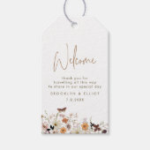 Herfst Wild Flowers Wedding Hotel Welkom Cadeaulabel (Voorkant)