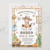 Herfst Wild West Mijn eerste Rodeo Cowboy Verjaard Kaart (Voorkant)