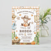 Herfst Wild West Mijn eerste Rodeo Cowboy Verjaard Kaart (Staand voorkant)