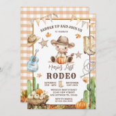 Herfst Wild West Mijn eerste Rodeo Cowboy Verjaard Kaart (Voorkant / Achterkant)