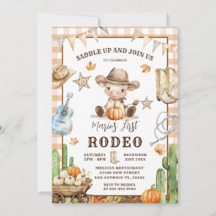 Herfst Wild West Mijn eerste Rodeo Cowboy Verjaard Kaart