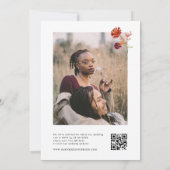 Herfst Wildbloemen Bloemen Foto & QR Code Bruiloft Kaart (Achterkant)
