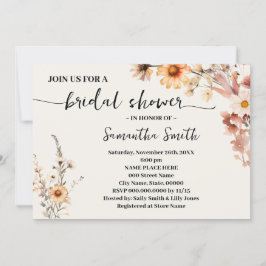 Herfst Wildbloemen Boho Herfst Vrijgezellenfeest Kaart