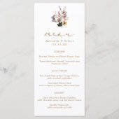 Herfst Wildbloemen Bruiloft Menu (Voorkant)