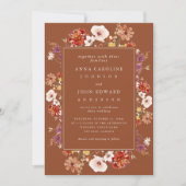 Herfst Wildbloemen Bruin Herfst Foto Modern Bruilo Kaart (Voorkant)