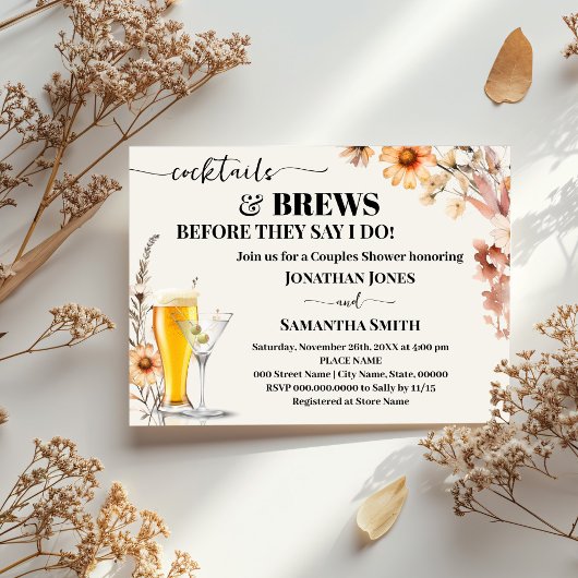Herfst Wildbloemen Cocktails & Brouwerijen Koppels Kaart