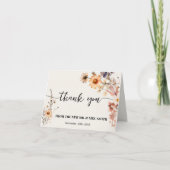 Herfst Wildbloemen Dank u kaart gevouwen (Voorkant)
