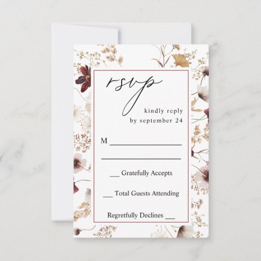 Herfst Wildbloemen Floral no Meal RSVP 2 (Voorkant)