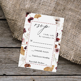 Herfst Wildbloemen Floral no Meal RSVP Kaartje