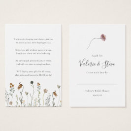 Herfst Wildbloemen Geen label met cadeaubon voor o Visitekaartje