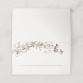  herfst Wildbloemen Plum Blank Place Card Plaatskaartje (Buitenkant ongevouwen)