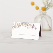 herfst Wildbloemen Plum Blank Place Card Plaatskaartje (Voorkant)