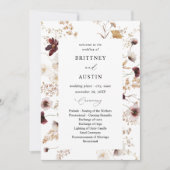 Herfst Wildbloemen Programma voor huwelijkseveneme (Voorkant)