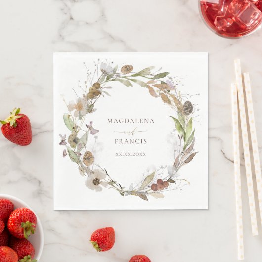 herfst wildbloemen servetten (Insitu)