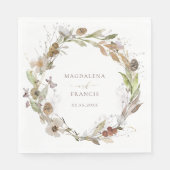 herfst wildbloemen servetten (Voorkant)