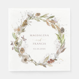 herfst wildbloemen servetten