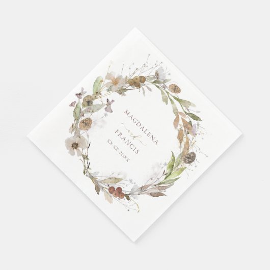 herfst wildbloemen servetten (Hoek)