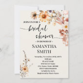 Herfst Wildbloemen Vrijgezellenfeest Boho bruiloft Kaart (Voorkant)