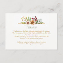 Herfst Wildbloemen Waterverf Bruiloft Wijze