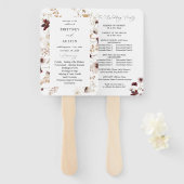 Herfst Wildbloemen Weddenschap Handwaaier (Voorkant en achterkant)