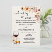 Herfst Wildbloemen Whiskey en Wijn Koppels Douche Kaart (Staand voorkant)