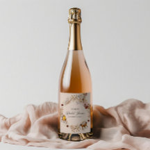 Herfst Wilde Bloem Aquarel Wijnlabel Set