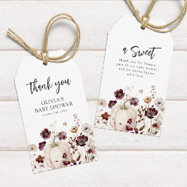 Herfst Wilde Bloem Baby Shower Bedankt Cadeaulabel