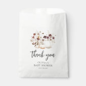 Herfst Wilde Bloem Baby Shower Bedankzakje (Voorkant)