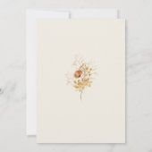 Herfst Wilde Bloem Baby Shower Kaart (Achterkant)