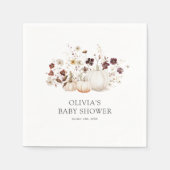 Herfst Wilde Bloem Baby Shower Servet (Voorkant)