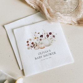 Herfst Wilde Bloem Baby Shower Servet