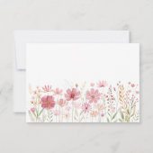 Herfst Wilde Bloem Bloemencode QR Code Trouw RSVP Kaartje (Achterkant)