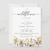 Herfst Wilde Bloem | Bloemige Baby Shower Kaart (Voorkant)