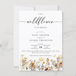 Herfst Wilde Bloem | Bloemige Baby Shower Kaart