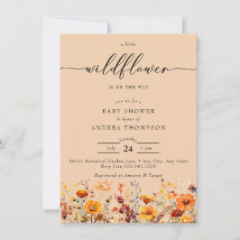 Herfst Wilde Bloem | Bloemige Baby Shower Kaart
