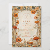 Herfst Wilde Bloem Botanische Trouw Save The Date (Voorkant)