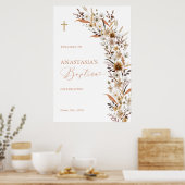 Herfst Wilde Bloem Doop Welkom Poster (Keuken)
