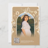 Herfst Wilde Bloem Foto QR Code Baby Shower Kaart (Achterkant)