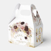 Herfst Wilde Bloem Goud Bloem Bruids Bruiloft Bedankdoosjes (Achterkant)