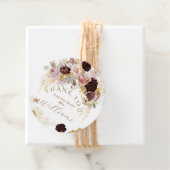 Herfst Wilde Bloem Goud Bloem Bruids Bruiloft Bedankjes Labels (In situ)