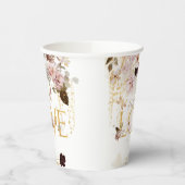 Herfst Wilde Bloem Goud Bloem Bruidsfeest Papieren Bekers (Links)