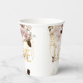 Herfst Wilde Bloem Goud Bloem Bruidsfeest Papieren Bekers (Rechts)