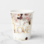 Herfst Wilde Bloem Goud Bloem Bruidsfeest Papieren Bekers (Voorkant)