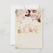 Herfst Wilde Bloem Goud Bloemstuk Bruidsfeest Bedankkaart (Achterkant)